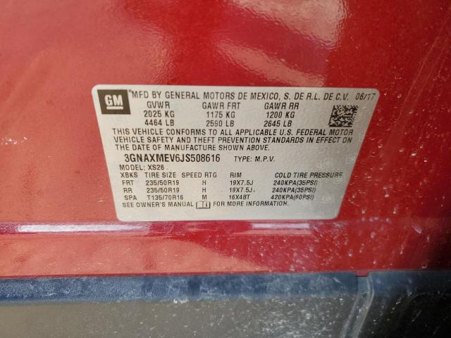 2018 CHEVROLET EQUINOX PR - 3GNAXMEV6JS508616