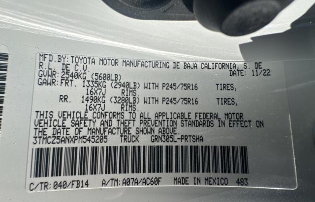 VIN 3TMCZ5ANXPM545205 2023 TOYOTA TACOMA no.10