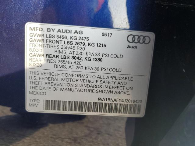 2018 AUDI Q5 PREMIUM - WA1BNAFY4J2018420