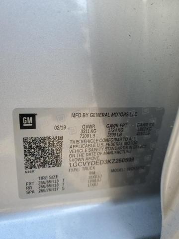 2019 CHEVROLET SILVERADO - 1GCVYDED3KZ260599