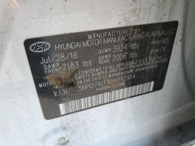 2017 HYUNDAI ELANTRA SE 5NPD74LF9HH112914