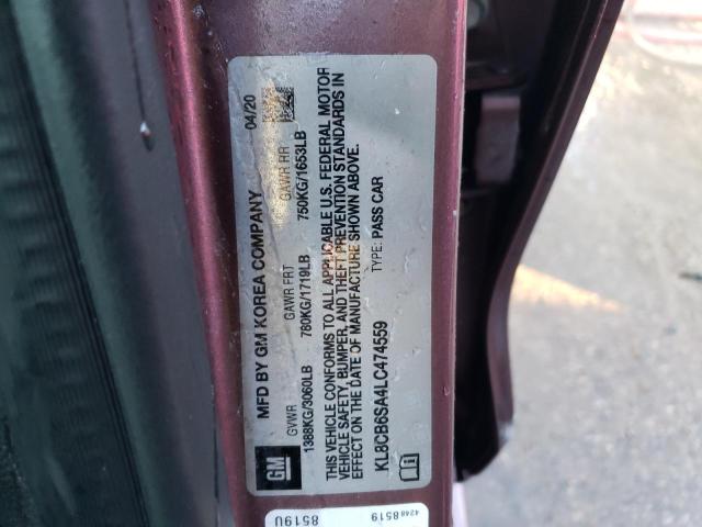 2020 CHEVROLET SPARK LS - KL8CB6SA4LC474559