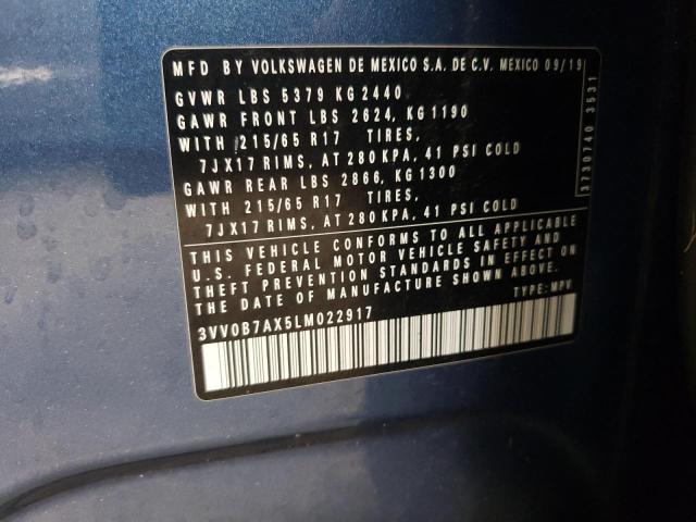 2020 VOLKSWAGEN TIGUAN S - 3VV0B7AX5LM022917