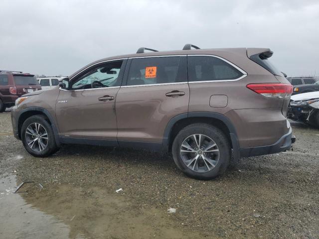 TOYOTA HIGHLANDER 2019 brown  hybrid engine 5TDBGRFH6KS063724 photo #3