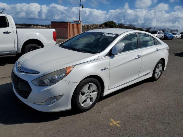 HYUNDAI SONATA HYB 2012 white sedan 4d hybrid engine KMHEC4A44CA021837 photo #1