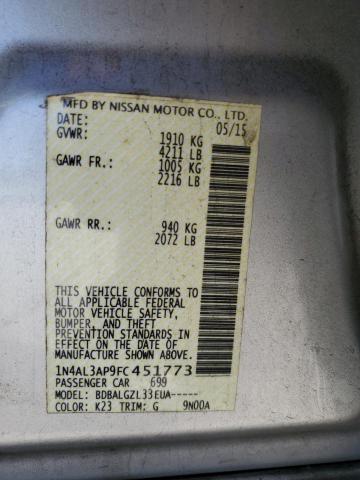 2015 NISSAN ALTIMA 2.5 - 1N4AL3AP9FC451773