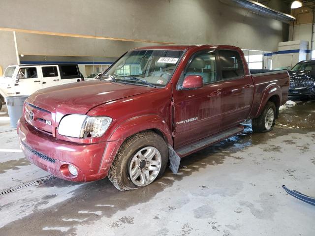 TOYOTA TUNDRA DOU 2004 burgundy crew pic gas 5TBDT48184S440752 photo #1