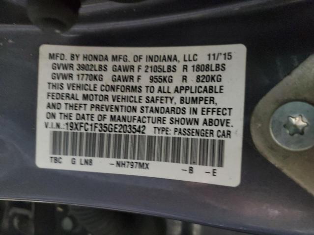 2016 HONDA CIVIC EX - 19XFC1F35GE203542