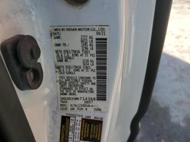 2021 NISSAN FRONTIER S 1N6ED0CEXMN714368