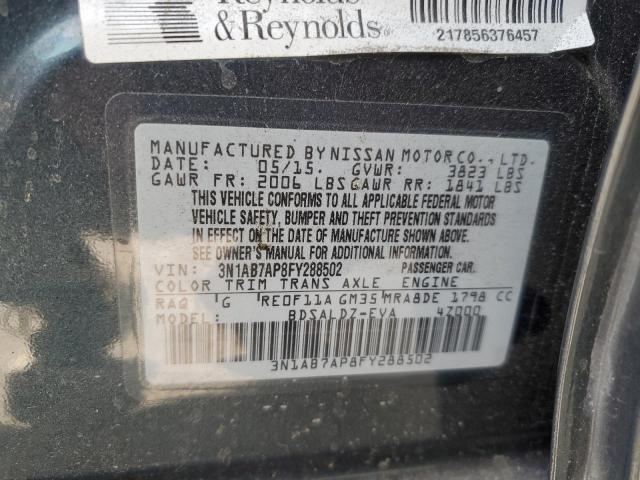 2015 NISSAN SENTRA S - 3N1AB7AP8FY288502