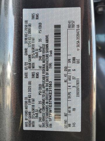 2022 FORD F150 SUPER - 1FTFW1E57NKE31563