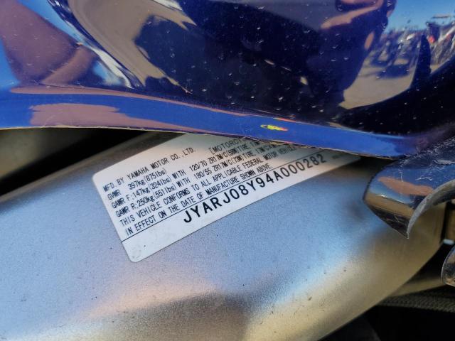 2004 YAMAHA FZ6 SC JYARJ08Y94A000282