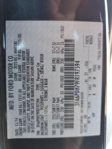 2015 FORD FUSION SE - 3FA6P0H79FR197594