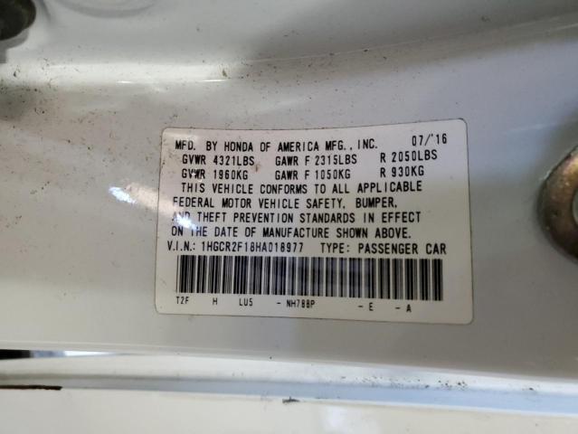 2017 HONDA ACCORD SPO - 1HGCR2F18HA018977