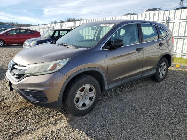 HONDA CR-V LX 2015 gray  gas 3CZRM3H39FG714798 photo #1