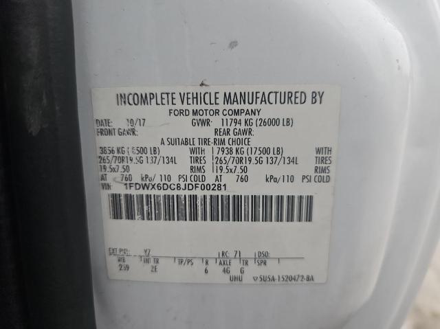 2018 FORD F650 SUPER 1FDWX6DC8JDF00281