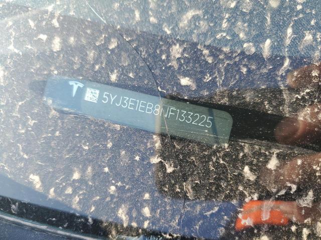 2022 TESLA MODEL 3 5YJ3E1EB8NF133225
