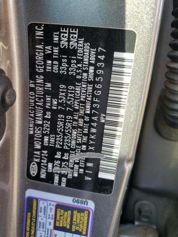 2015 KIA SORENTO SX - 5XYKW4A73FG659347