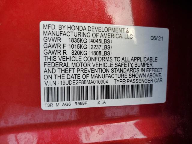 2021 ACURA ILX PREMIU - 19UDE2F88MA010904