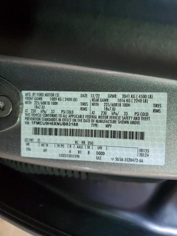 2022 FORD ESCAPE SEL - 1FMCU9H6XNUB83188