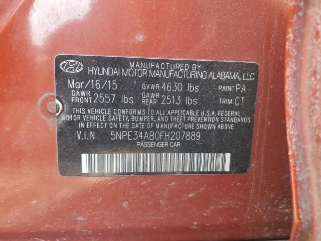 2015 HYUNDAI SONATA SPO 5NPE34AB0FH207889