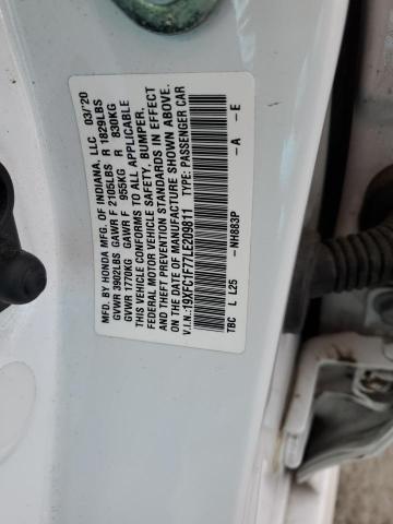 2020 HONDA CIVIC EXL 19XFC1F77LE209811