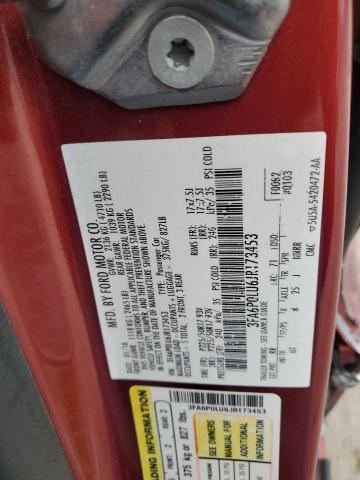 2018 FORD FUSION SE 3FA6P0LU6JR173453