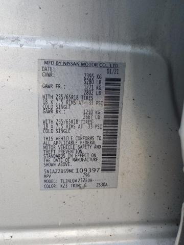 2021 NISSAN MURANO SV - 5N1AZ2BS9MC109397