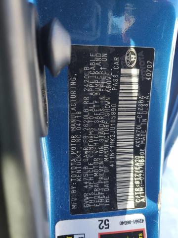 2018 TOYOTA CAMRY L - 4T1B11HK2JU105890