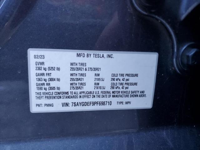 2023 TESLA MODEL Y - 7SAYGDEF9PF698710