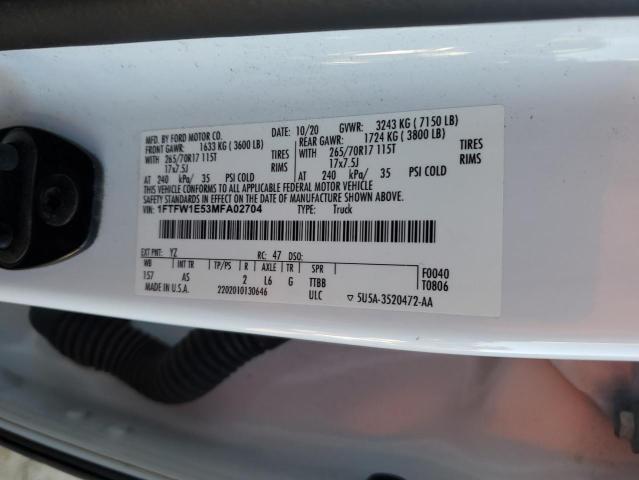 2021 FORD F150 SUPER - 1FTFW1E53MFA02704