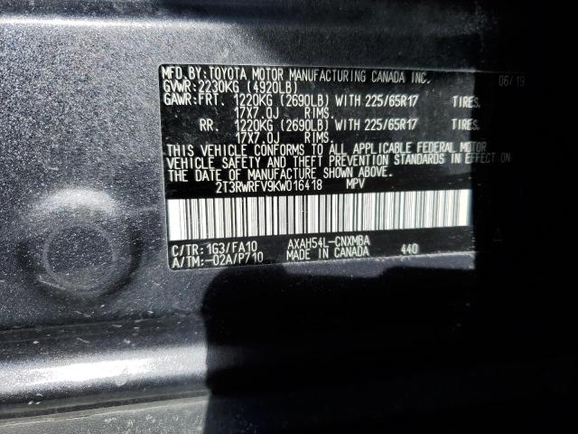 2019 TOYOTA RAV4 XLE - 2T3RWRFV9KW016418