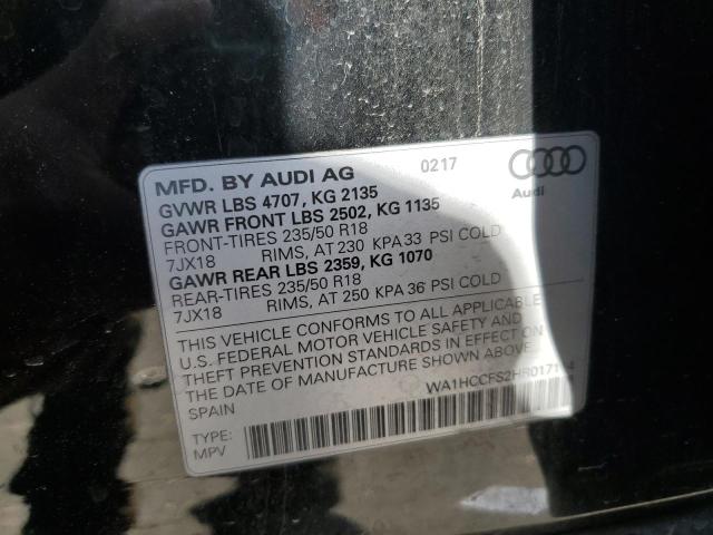 2017 AUDI Q3 PREMIUM - WA1HCCFS2HR017114