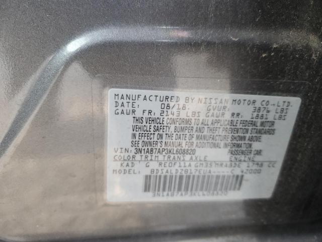 2019 NISSAN SENTRA S - 3N1AB7AP3KL608820