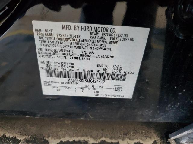 2021 FORD ECOSPORT T - MAJ6S3KL5MC424412