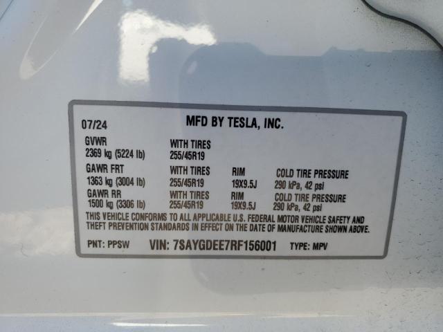 2024 TESLA MODEL Y - 7SAYGDEE7RF156001