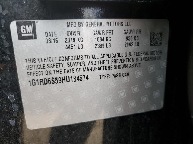2017 CHEVROLET VOLT PREMI - 1G1RD6S59HU134574