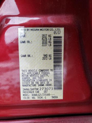 2017 NISSAN ALTIMA 2.5 1N4AL3AP7HC273073