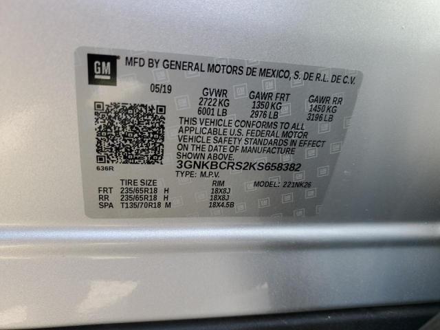 2019 CHEVROLET BLAZER 2LT 3GNKBCRS2KS658382