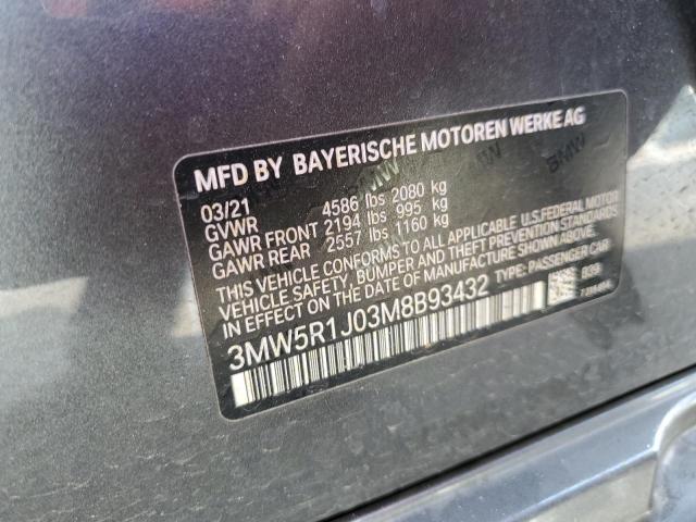 2021 BMW 330I 3MW5R1J03M8B93432