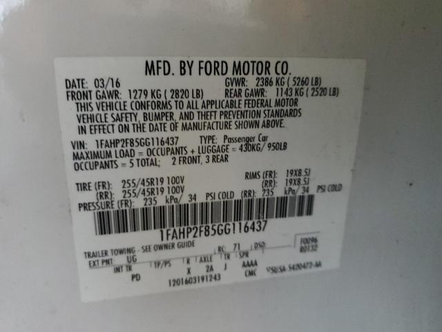 2016 FORD TAURUS LIM - 1FAHP2F85GG116437