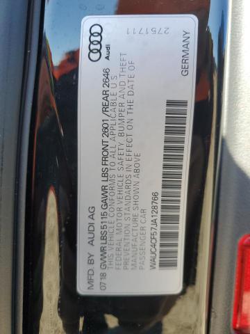 2018 AUDI S5 PRESTIG WAUC4CF57JA128766