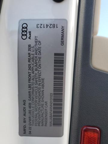 2022 AUDI A4 PREMIUM - WAUABAF4XNN013103