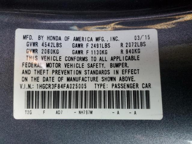 2015 HONDA ACCORD EXL - 1HGCR3F84FA025005