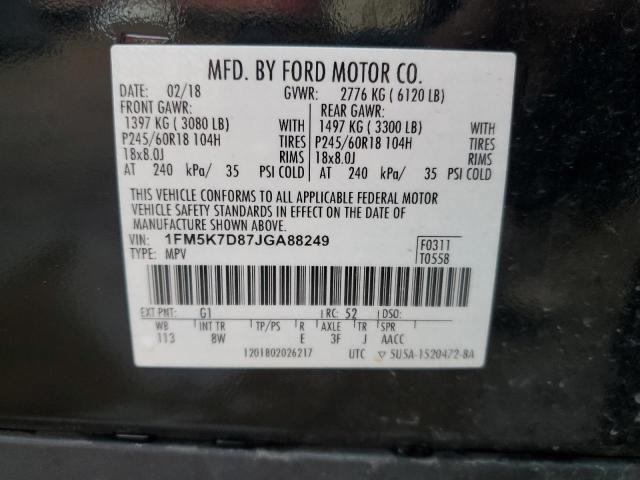 2018 FORD EXPLORER X - 1FM5K7D87JGA88249