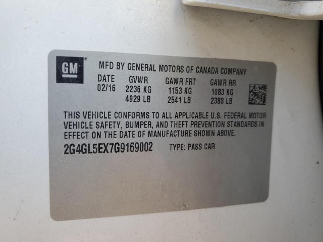 2016 BUICK REGAL 2G4GL5EX7G9169002