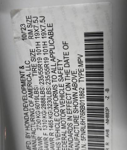 2024 HONDA ODYSSEY SP 5FNRL6H76RB011862