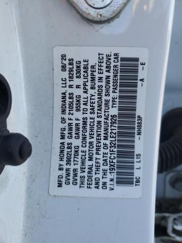 2020 HONDA CIVIC EX - 19XFC1F32LE217926