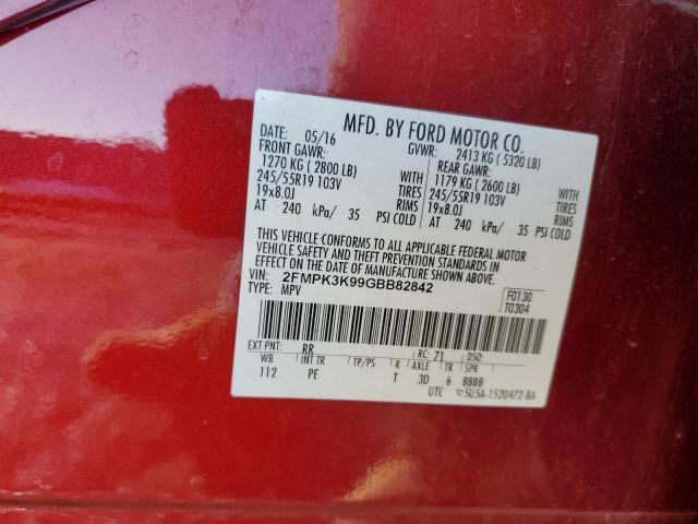 2016 FORD EDGE TITAN 2FMPK3K99GBB82842