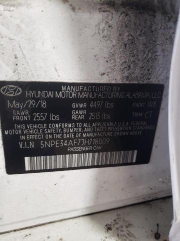 2018 HYUNDAI SONATA SPO - 5NPE34AF7JH718009